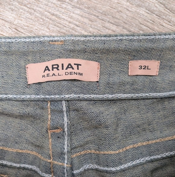 Ariat R.E.A.L. Mid Rise Bootcut Rosey Whipstitch Jeans Lakeshore Size 32 Long - Picture 6 of 14